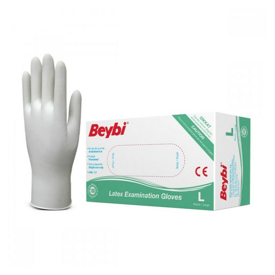 E-shop BEYBI Latexové rukavice velikost L 100 kusů