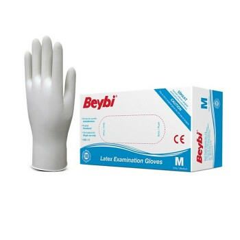 BEYBI Latexové rukavice velikost M 100 kusů