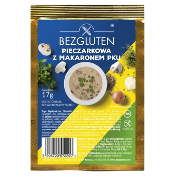 BEZGLUTEN Polévka PKU žampiónová s těstovinami nízkobílkovinná 17 g