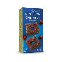 BEZGLUTEN Sušenky Cherries v belgické čokoládě s třešní 90 g