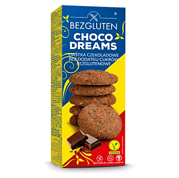 BEZGLUTEN Sušenky Čokoládový sen bez přidaného cukru a lepku 110 g (Bezlepkové sušenky a pochutiny) - Sladké