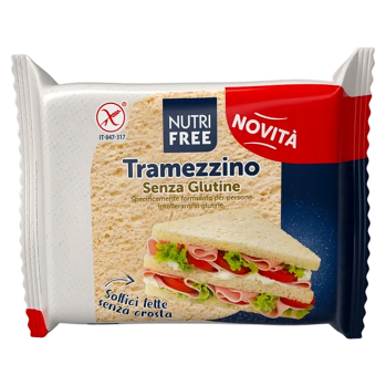 NUTRIFREE Tramezzino chléb bez kůrky 160 g (Bezlepkové pečivo)