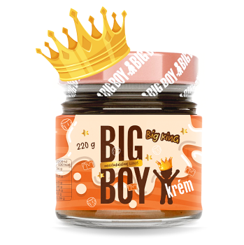 BIG BOY Big King krém s lískovými ořechy s mlékem a karamelem 220 g (Ořechové krémy) - Sladké