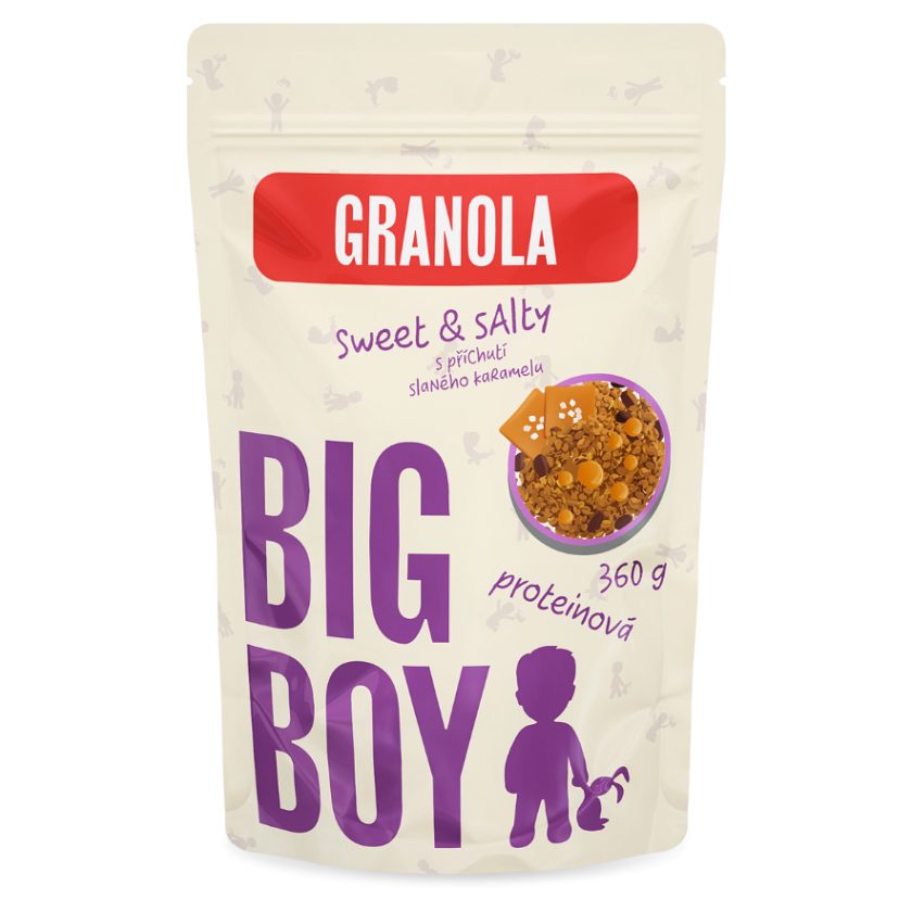 BIG BOY Proteinová granola s příchutí slaného karamelu 360 g