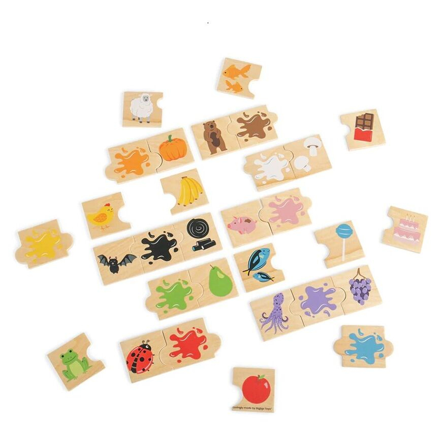 BIGJIGS Toys didaktické puzzle barvy