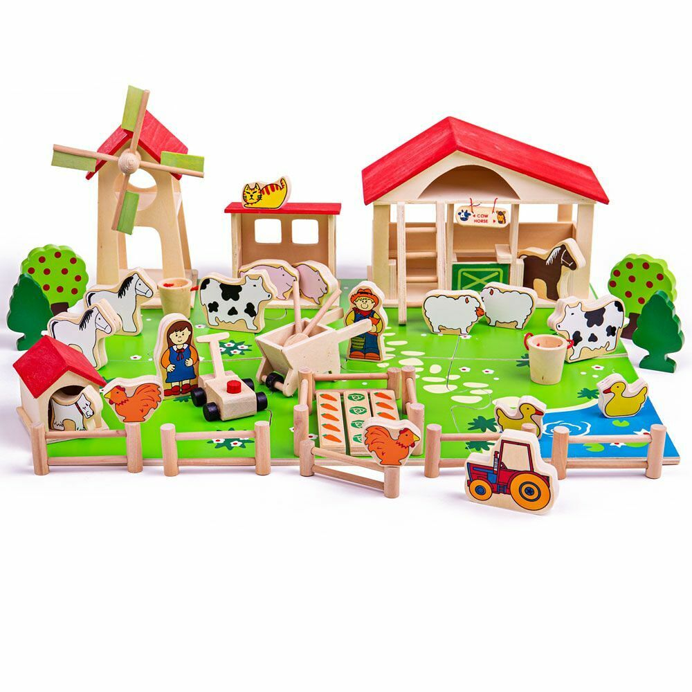 E-shop BIGJIGS Toys Velká dřevěná farma