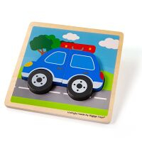 BIGJIGS Toys vkládací puzzle auto