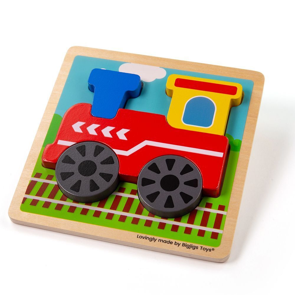 E-shop BIGJIGS Toys Vkládací puzzle vláček