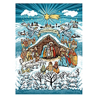 FAIR TRADE Adventní kalendář s vánočními motivy betlém BIO 75 g