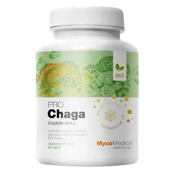MYCOMEDICA Bio Chaga Pro 90 kapslí (Čínské houby) - Přírodní, Jednosložkové
