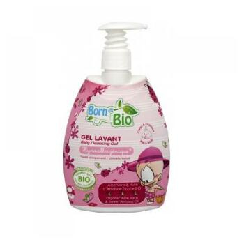 Born to BIO Dětský tělový a vlasový mycí gel Aloe Vera s mandlovým olejem 475 ml - s dávkovačem
