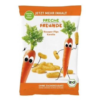 FRECHE FREUNDE Bio křupky kukuřice a mrkev 12m+ 30 g, expirace (Dětské pochutiny a snacky) - BIO, Ekologické