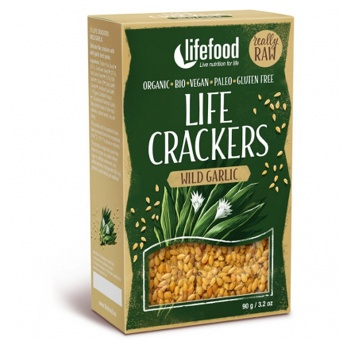 LIFEFOOD Life crackers s medvědím česnekem 90 g BIO