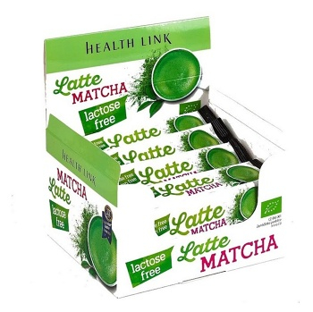 HEALTH LINK Latte matcha bez laktózy a lepku BIO 40 sáčků + 2 ZDARMA