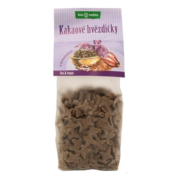 BIO NEBIO Kakaové hvězdičky s Rapadurou BIO 150 g (Sušenky, oplatky) - BIO, Sladké