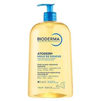 BIODERMA Atoderm sprchový olej 1000 ml (Dermokosmetika sprchování a mytí) - Hydratační, Vyživující, Zklidňující, Dermokosmetika
