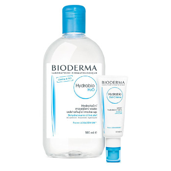 BIODERMA Hydrabio dárkové balení Gel-Créme 40ml +Hydrab.H2O 500 ml