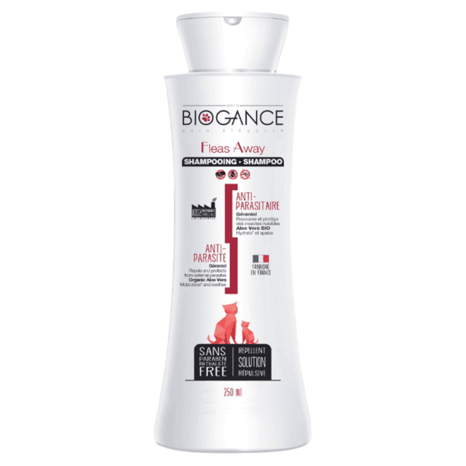 E-shop BIOGANCE Fleas away cat antiparazitní šampon 250 ml