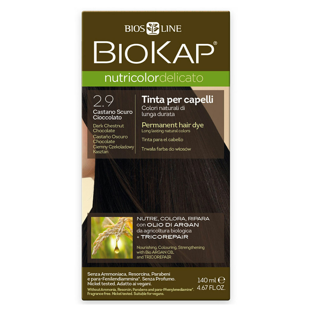 E-shop BIOKAP Barva na vlasy 2.9 Kaštan-čoko tmavá 140 ml