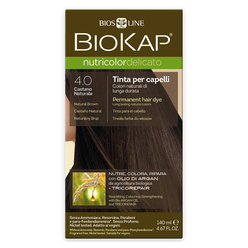 E-shop BIOKAP Barva na vlasy 4.0 Hnědá přirozená 140 ml