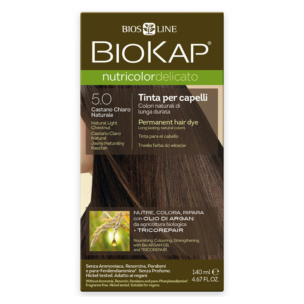 E-shop BIOKAP Barva na vlasy 5.0 Kaštan přírodní světlá 140 ml
