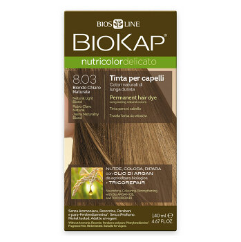 BIOKAP Barva na vlasy 8.03 Blond přírodní světlá 140 ml