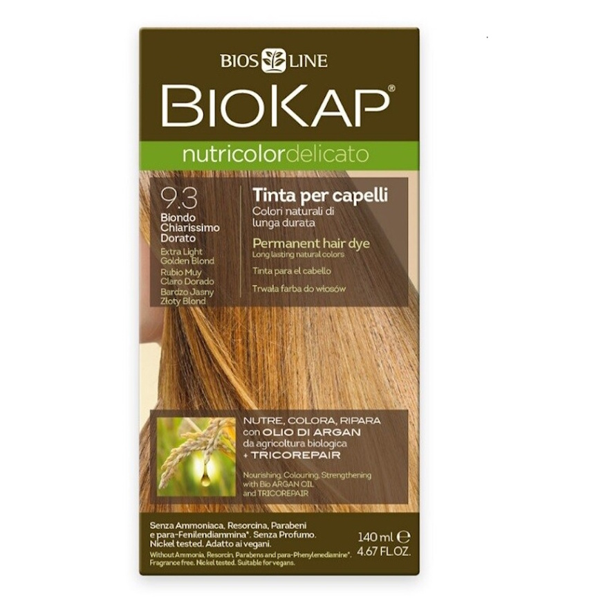 E-shop BIOKAP Barva na vlasy 9.3 Blond zlatá světlá 140ml