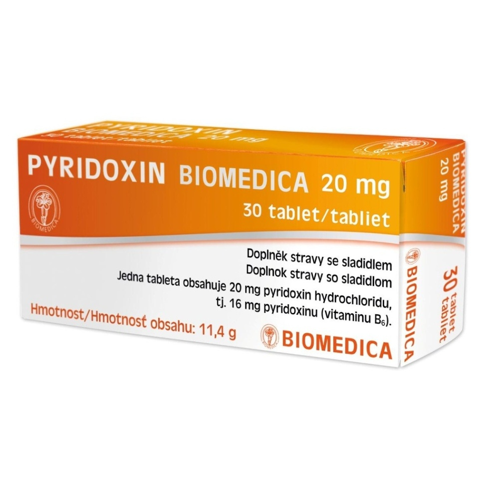 E-shop BIOMEDICA Pyridoxin 20 mg 30 tablet