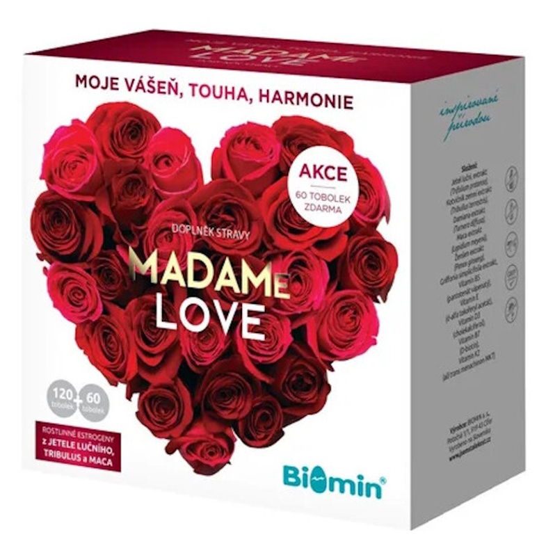 BIOMIN MADAMe love 120 + 60 tobolek ZDARMA