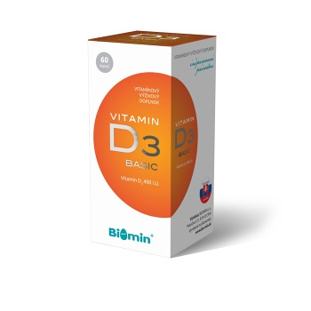 BIOMIN Vitamín D3 400 IU 60 tobolek, expirace