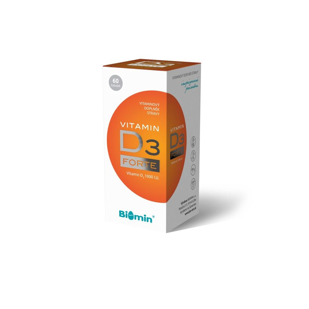 E-shop BIOMIN Vitamin D3 Forte 1000 I.U. 60 tobolek