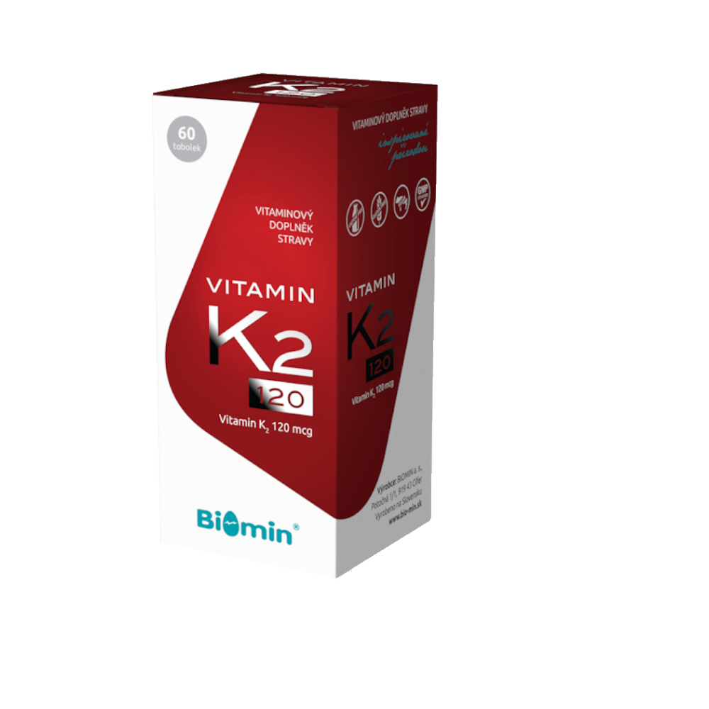 Levně BIOMIN Vitamín K2 120 µg 60 tobolek