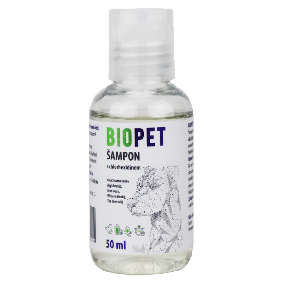 Levně BIOPET Chlorhexidine šampon 4% 50 ml