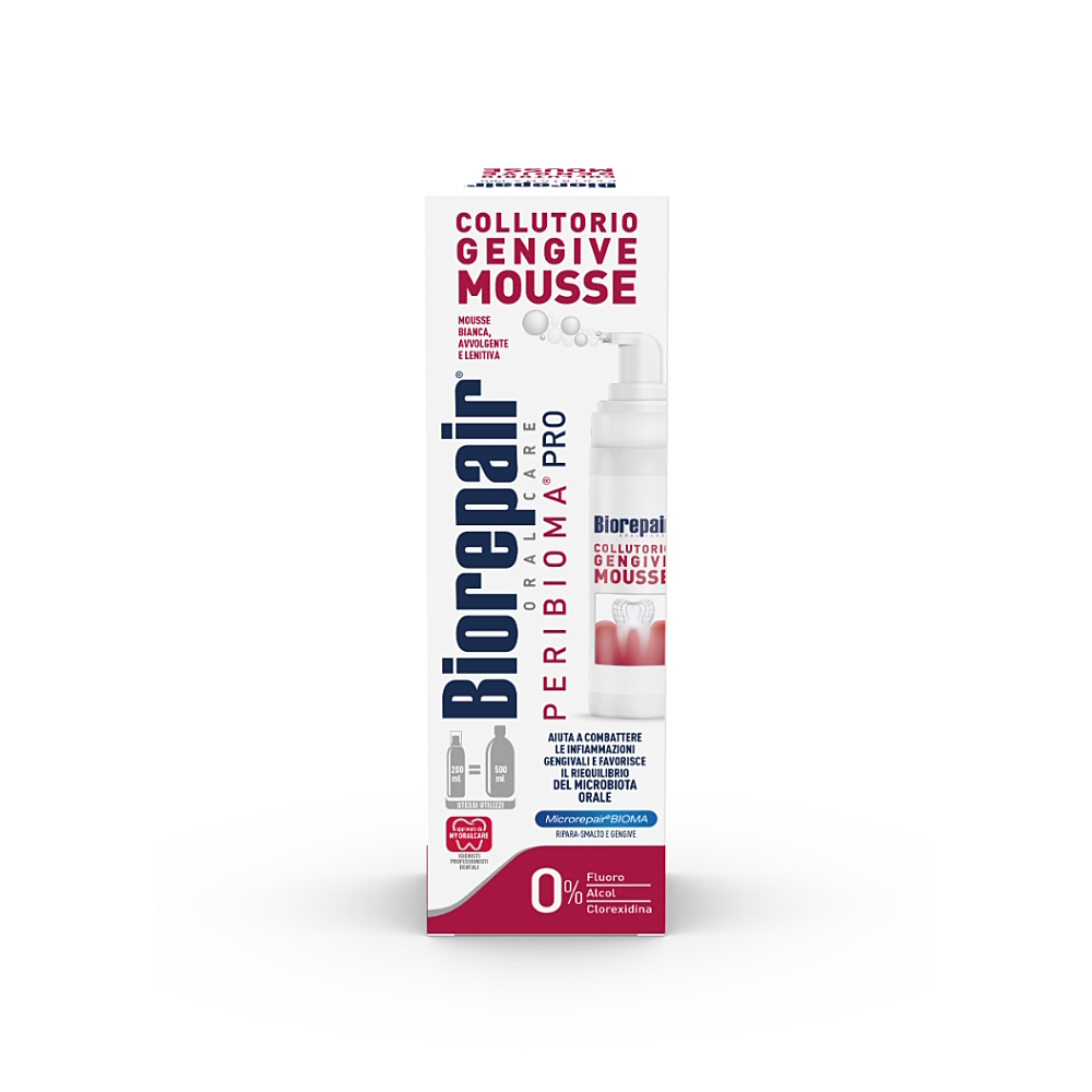 Biorepair Peribioma Mousse Mouthwash ústní voda 200 ml