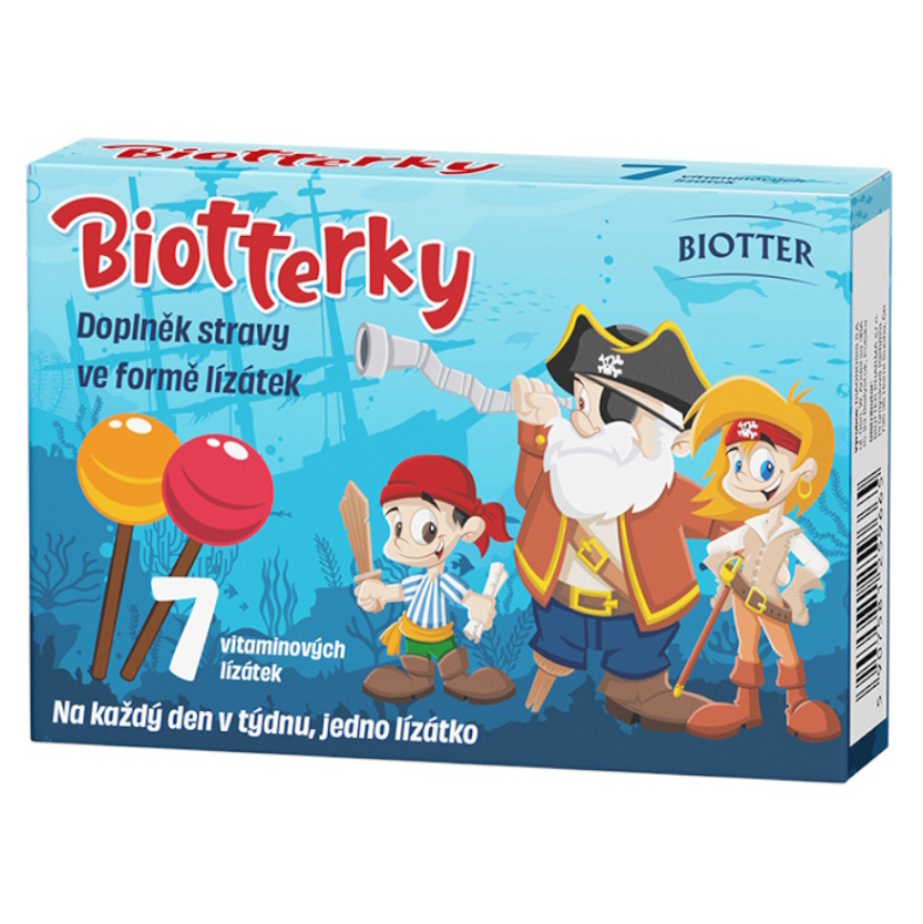 E-shop BIOTTER Biotterky vitamínová lízátka Piráti 7 kusů