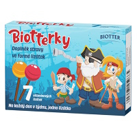 BIOTTER Biotterky vitamínová lízátka Piráti 7 kusů