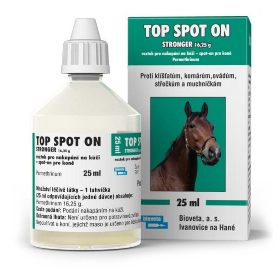 E-shop TOP SPOT ON Stronger roztok pro nakapání na kůži pro koně 25 ml