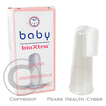 BioXtra Baby prsťáček průhledný zubní kartáček