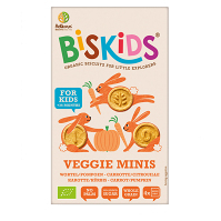 BELKORN BISkids BIO dětské celozrnné mini sušenky s mrkví a dýní bez přidaného cukru 120 g