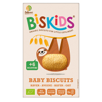 BELKORN BISkids BIO dětské celozrnné ovesné sušenky bez přidaného cukru 6M+ 120 g