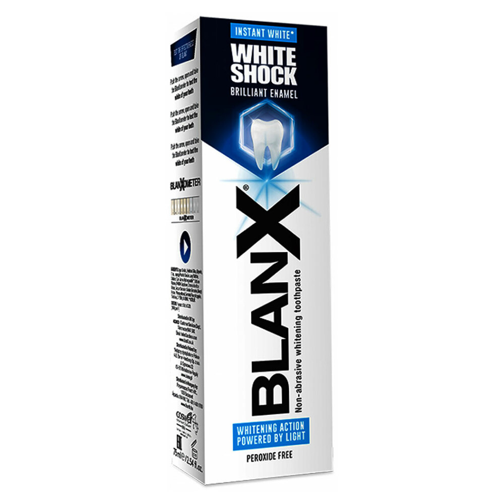 Levně BLANX White Shock Instant White tube Zubní pasta 75 ml