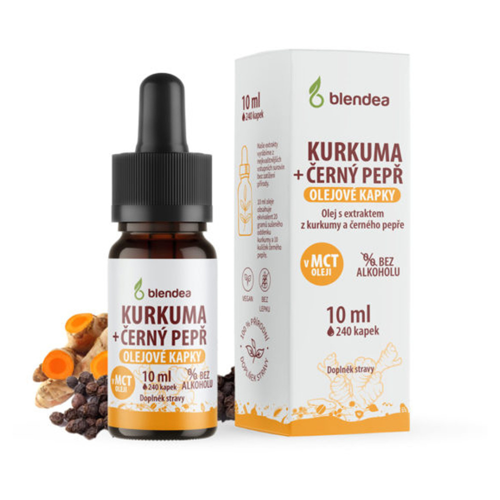 E-shop BLENDEA Kurkuma + černý pepř olejové kapky 10 ml