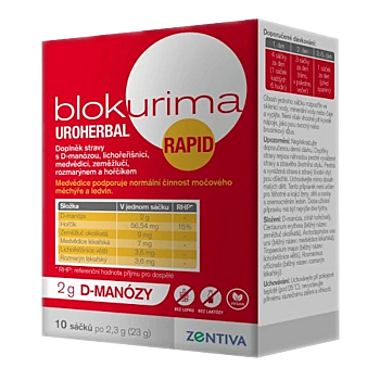 BLOKURIMA Uroherbal Rapid 2g D-manózy sáčky 10 x 2,3 g (Močové cesty) - Vícesložkové