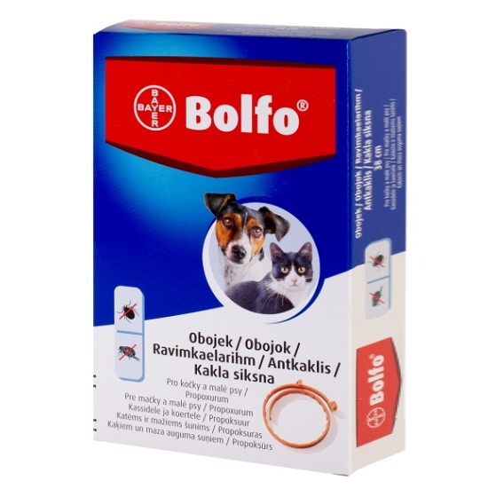 E-shop BOLFO medikovaný obojek pro kočky a malé psy 38 cm 1,234 g 1 kus