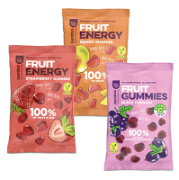 BOMBUS Fruit gummies a Raw tyčinky