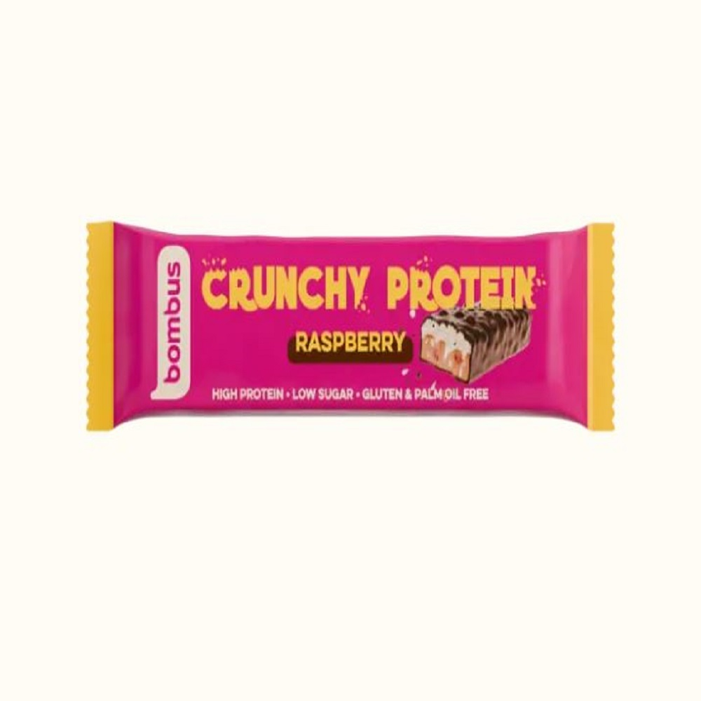 Levně BOMBUS Crunchy protein raspberry 50 g