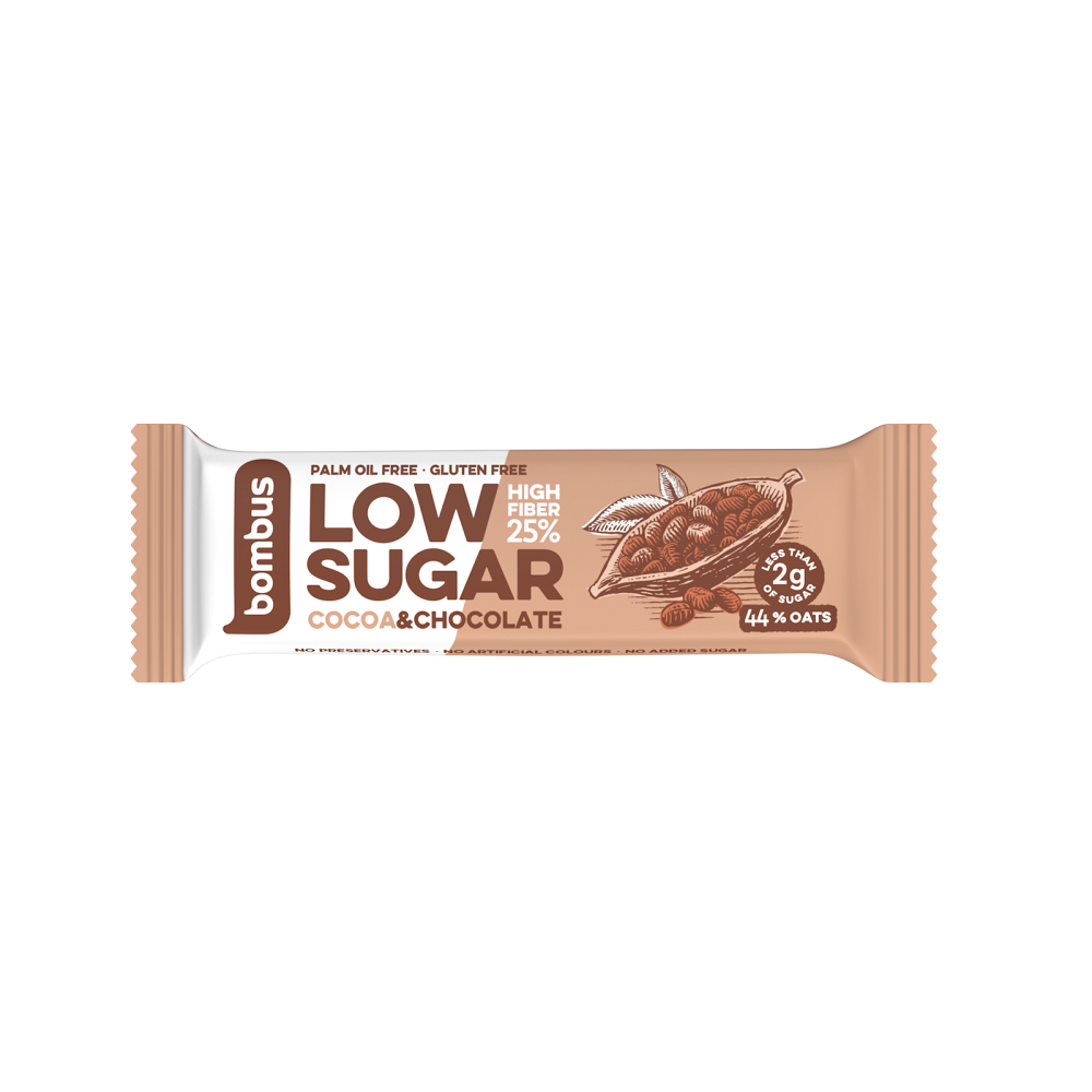 Levně BOMBUS Low sugar cocoa & chocolate 40 g