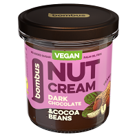 BOMBUS Nuts energy arašídový krém s hořkou čokoládou a kakaovými nibsy 300 g