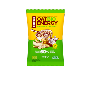 BOMBUS Oat energy banana & coconut ovesná kaše 65 g BIO