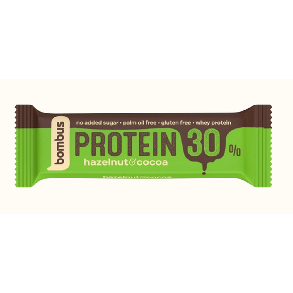 Levně BOMBUS Protein 30% lískový ořech & kakao 50 g